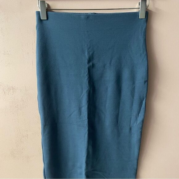 Forever 21 Dusty Blue Pencil Skirt Size Small EUC - Picture 9 of 10